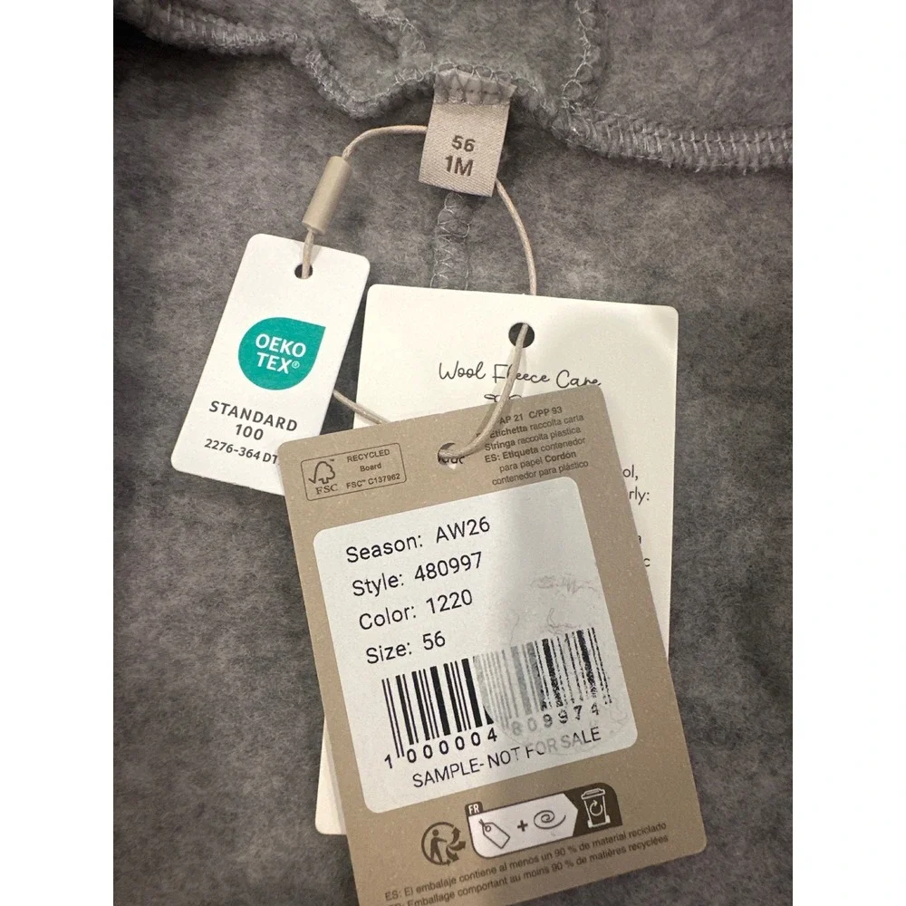 Huttelihut Wool Fleece Pram Suit Hooded Bunting Grey NEW 0-3m 480997